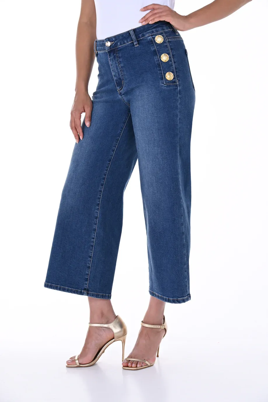 Frank Lyman Wide Leg Woven Jean 246242U