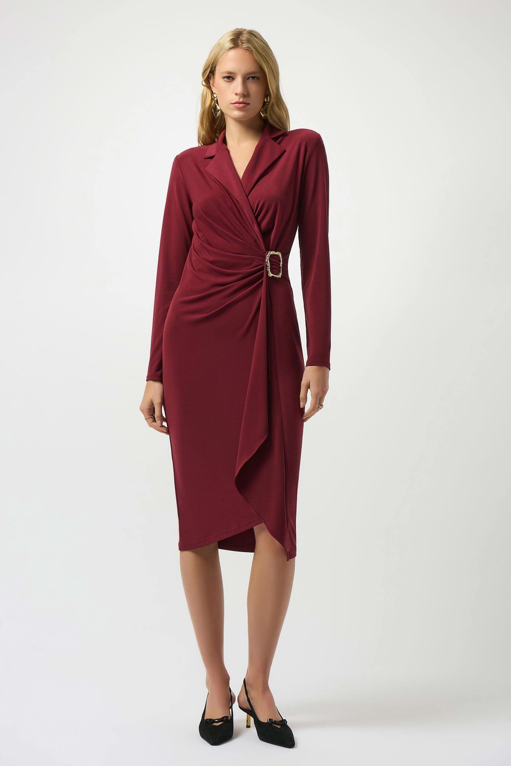 Joseph Ribkoff  Moss Crepe Wrap Dress 253145