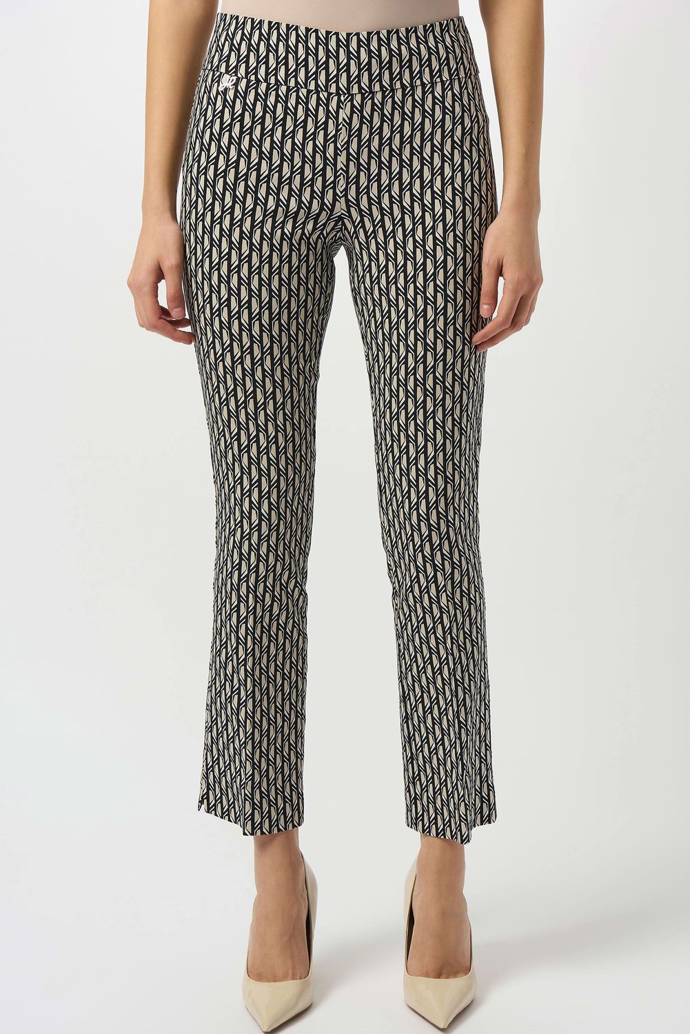 Joseph Ribkoff Millennium Print Straight Leg Pull-On Pants 253268 - 3882 Black Moonstone