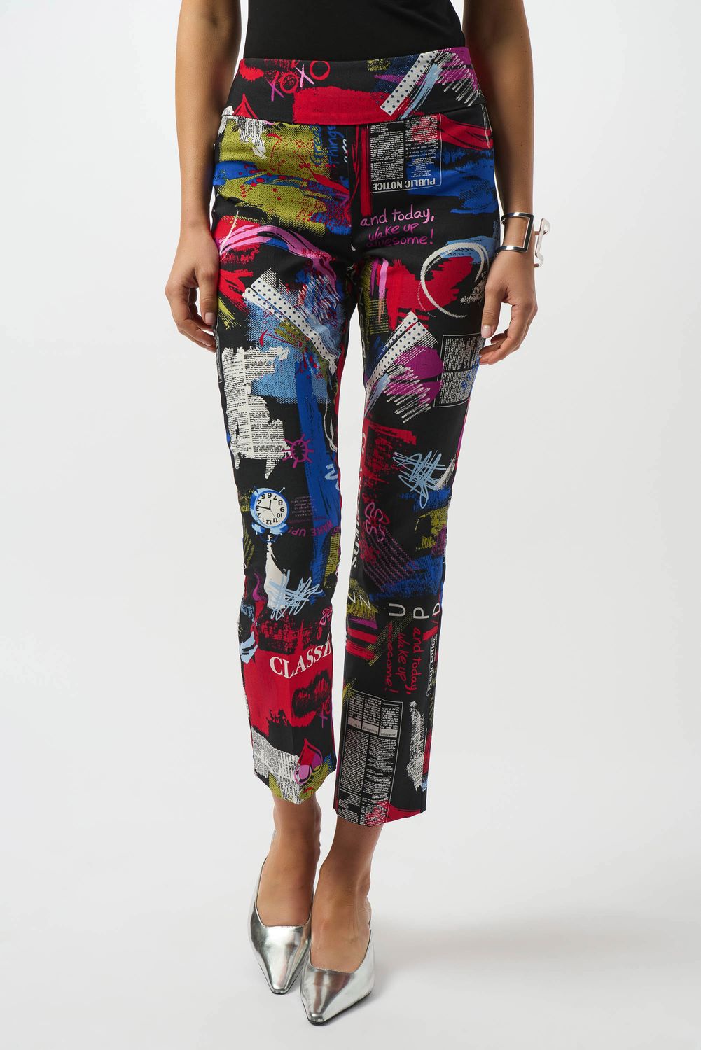 Joseph Ribkoff Millennium Print Straight Leg Pull-On Pants 253268 - 3759 Multi