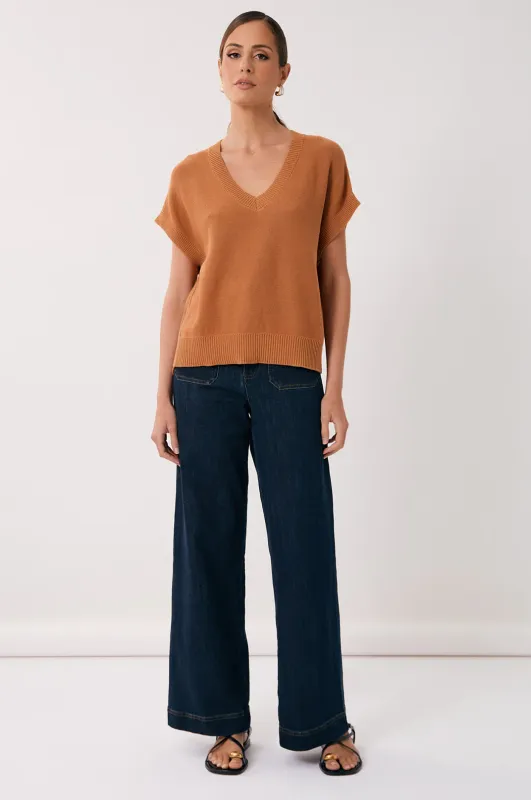Adorne Samara Cotton Knit Top AJD2041
