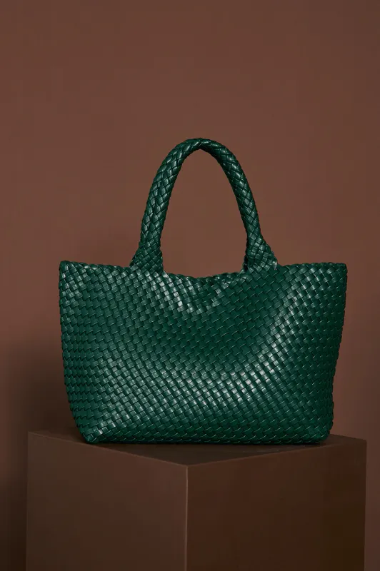 Adorne Mimie Woven Slouch Bag Green
