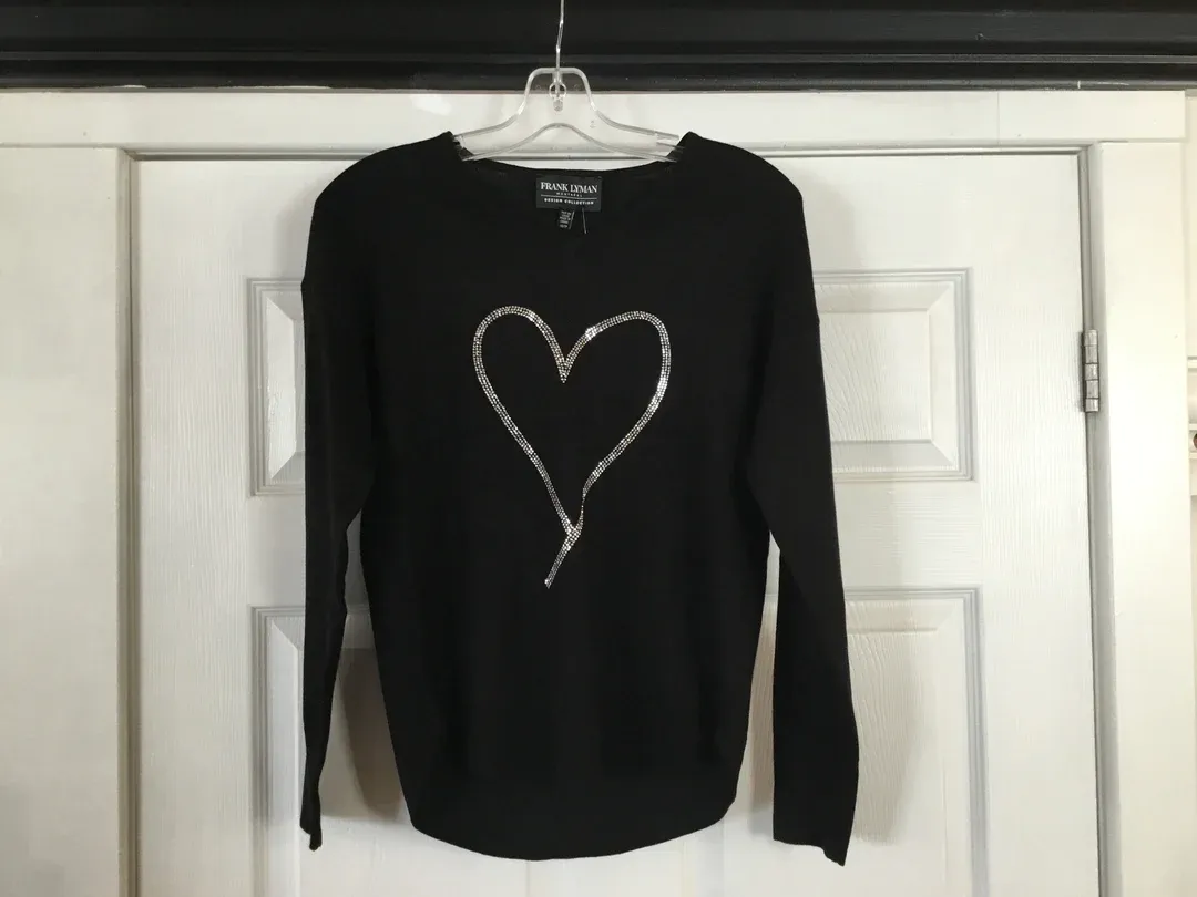 Frank Lyman Black V-Neck Pullover 243491U
