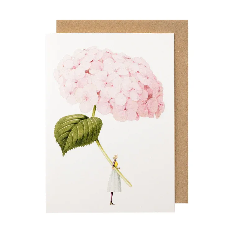 Laura Stoddart Pink Hydrangea Card