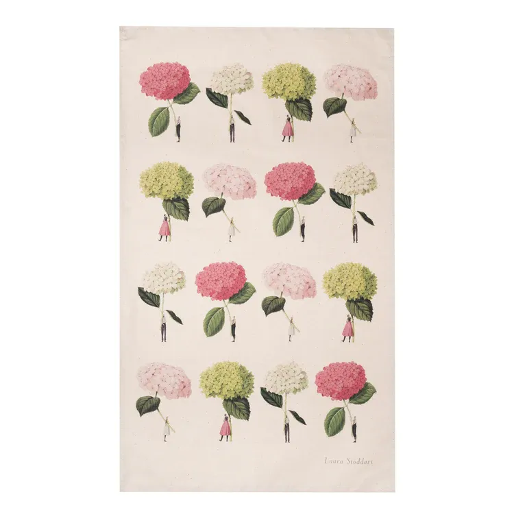 Laura Stoddart in Bloom Hyrangea Tea Towel