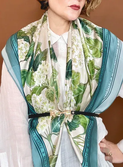 Bethany Linz - Hydrangea Silk Scarf