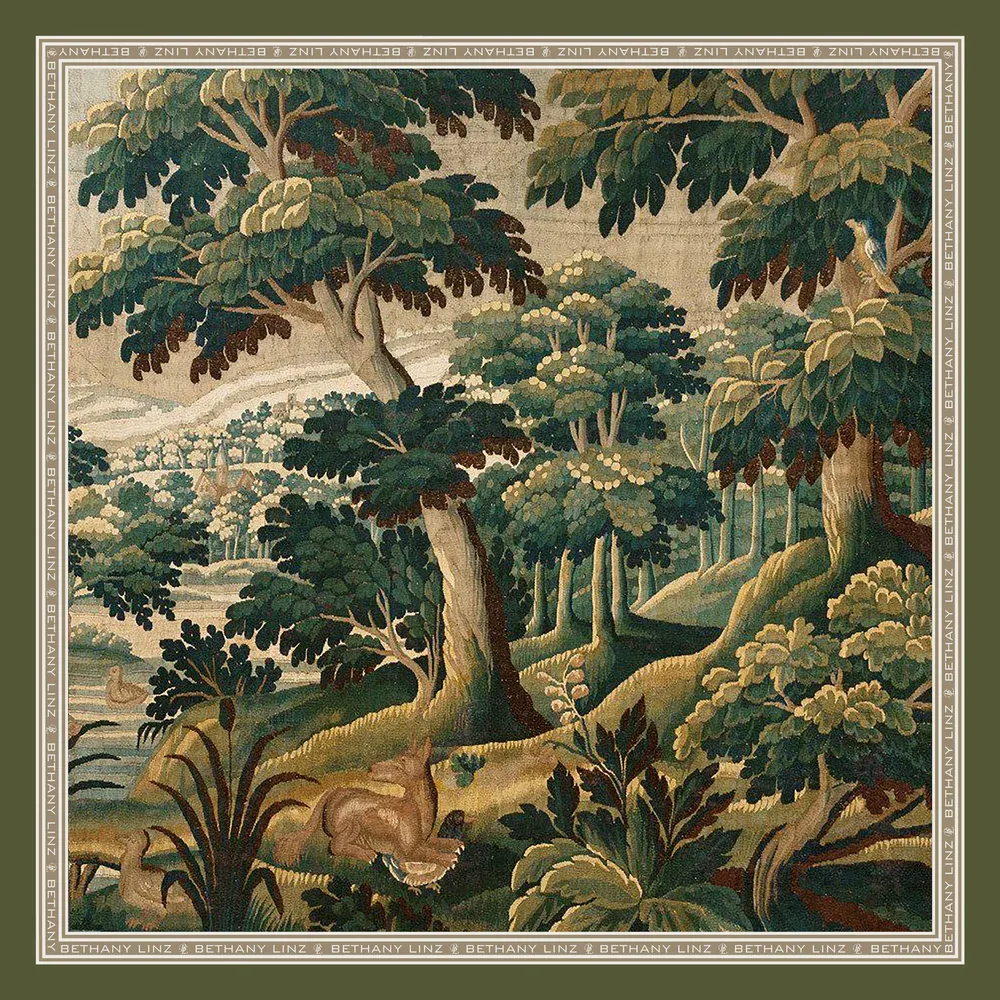 Bethany Linz Tapestry Landscape Silk Scarf