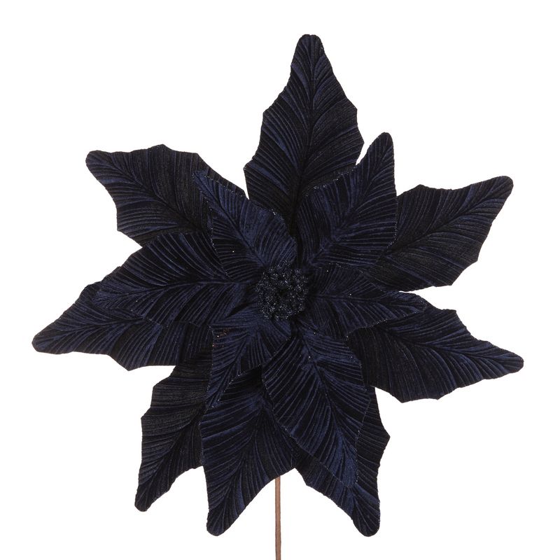 HOLLY & IVY LUXE MIDNIGHT BLUE POINSETTIA ECJ141