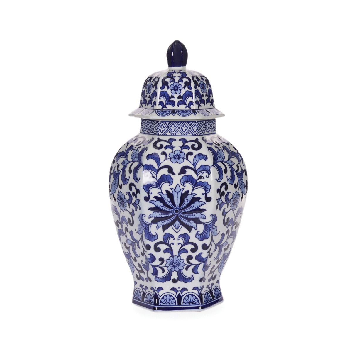 HOLLY & IVY 45.7CM LOTUS CHINOISERIE JAR ECW007
