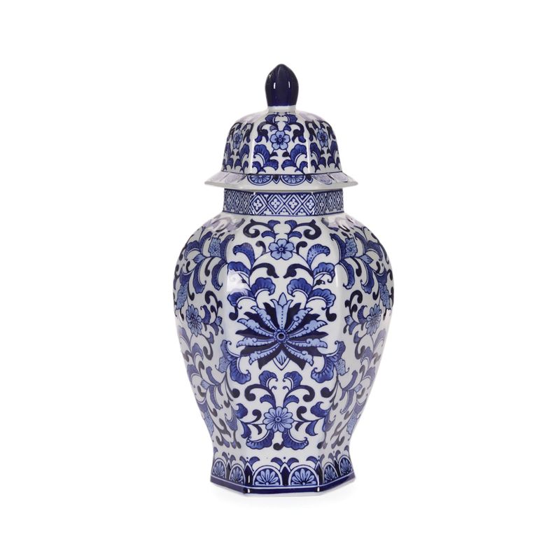 HOLLY & IVY 45.7CM LOTUS CHINOISERIE JAR ECW007