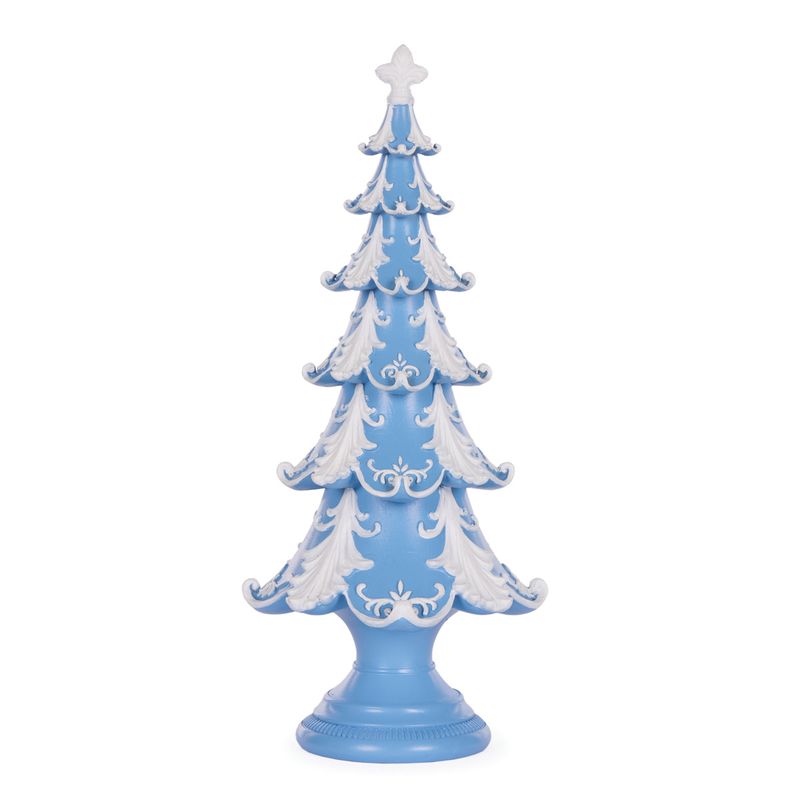 HOLLY & IVY 30.5CM BLUE AND WHITE LAYERED TREE EXJ004