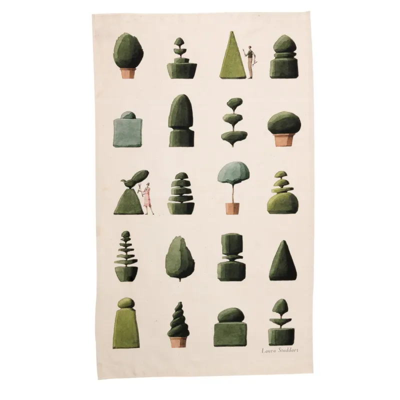 Laura Stoddart Top Topiary Tea Towel