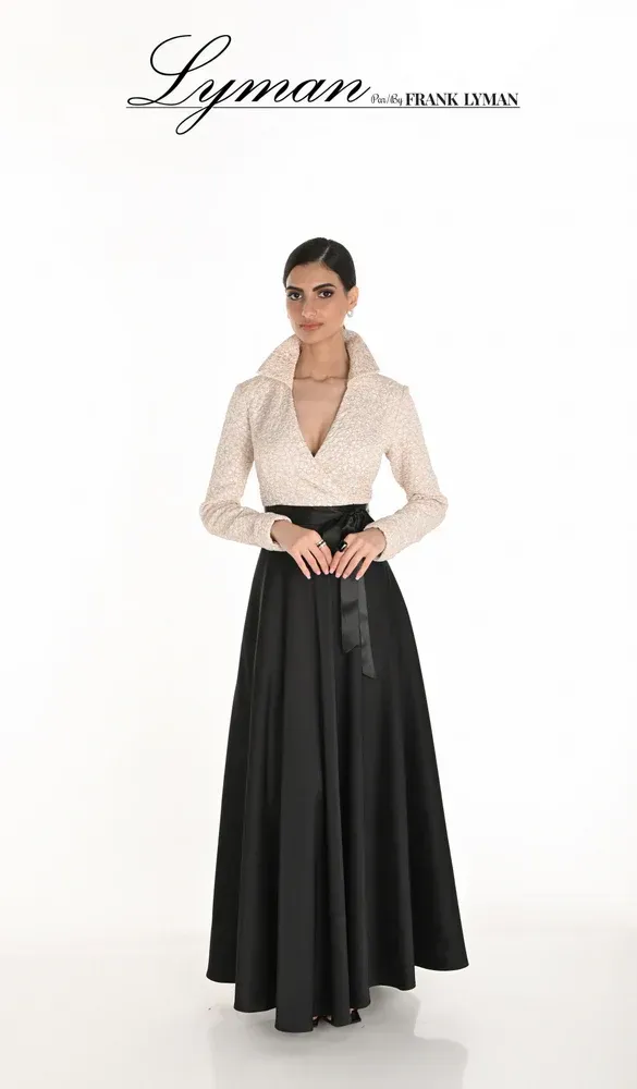 Frank Lyman Woven Black/Cream Dress 259309