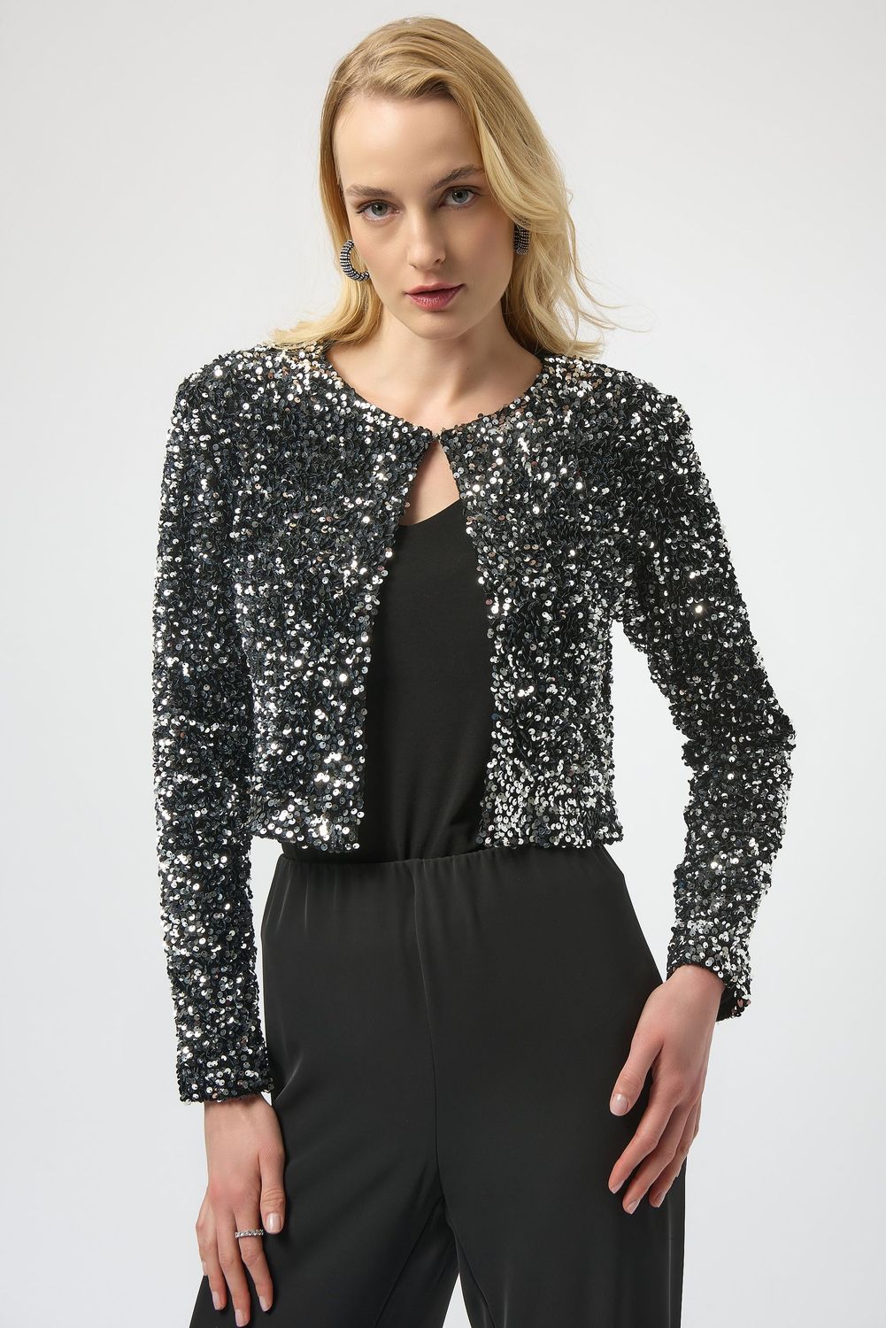 Joseph Ribkoff Sequined Crop Jacket 254930