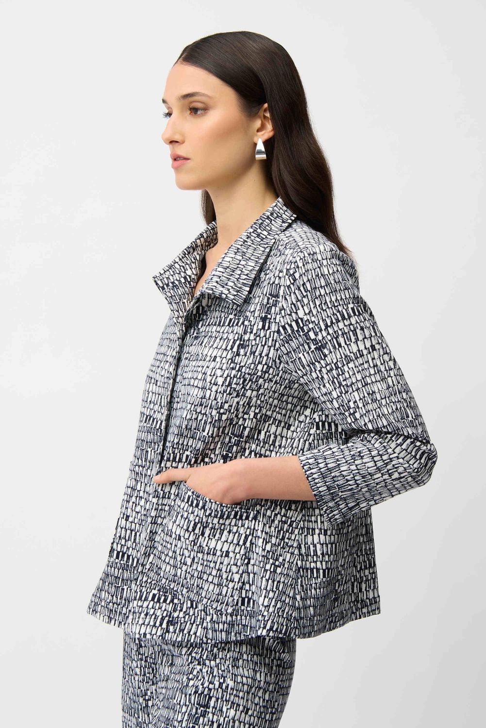 Joseph Ribkoff Millennium Abstract Print Trapeze Jacket 261003