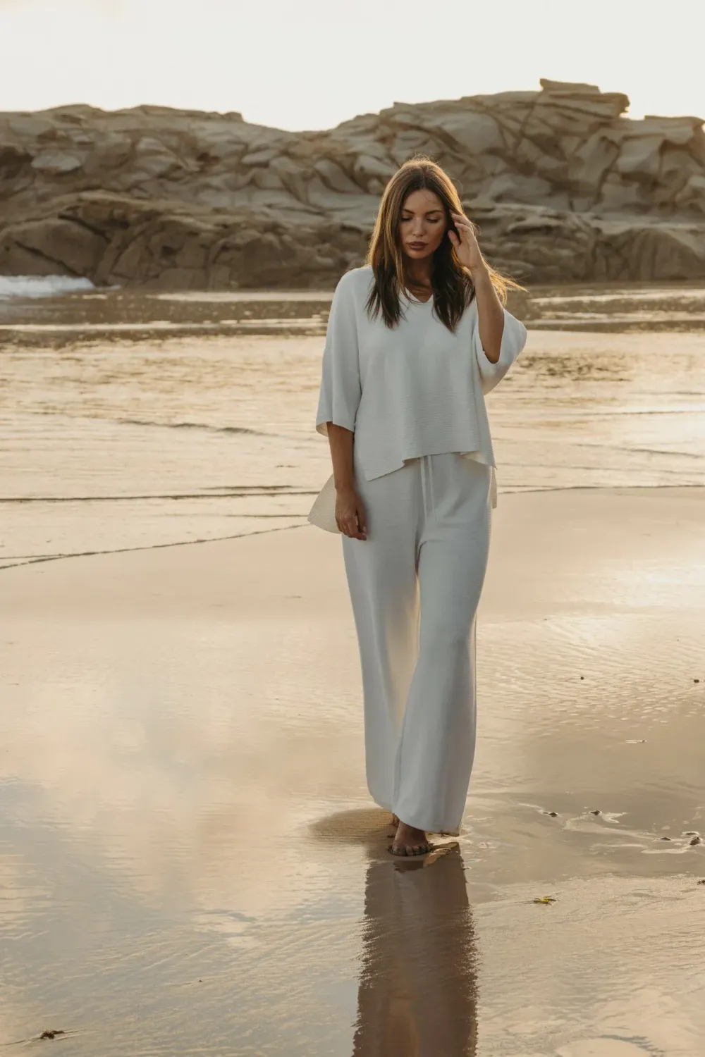 TALAMAYA  Grace Summer Pant Milk 9SKF207