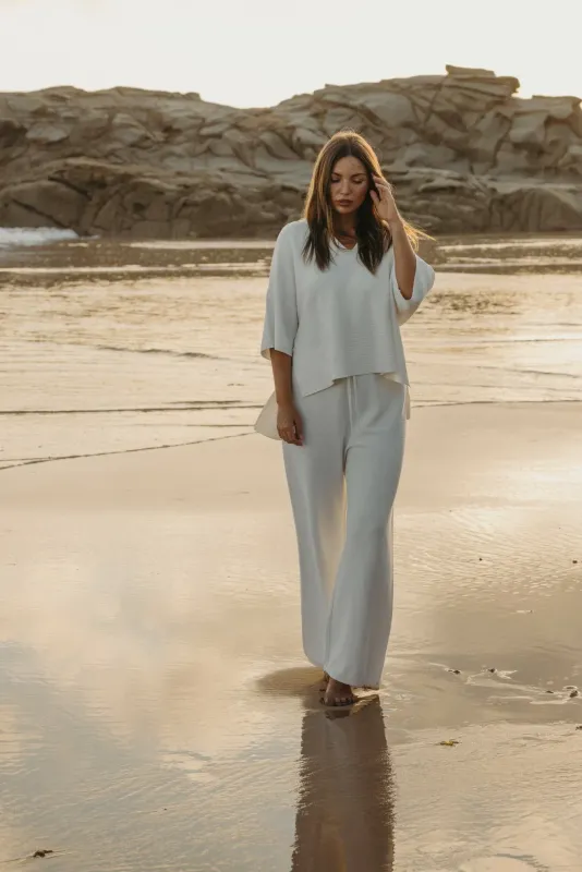 TALAMAYA  Grace Summer Pant Milk 9SKF207