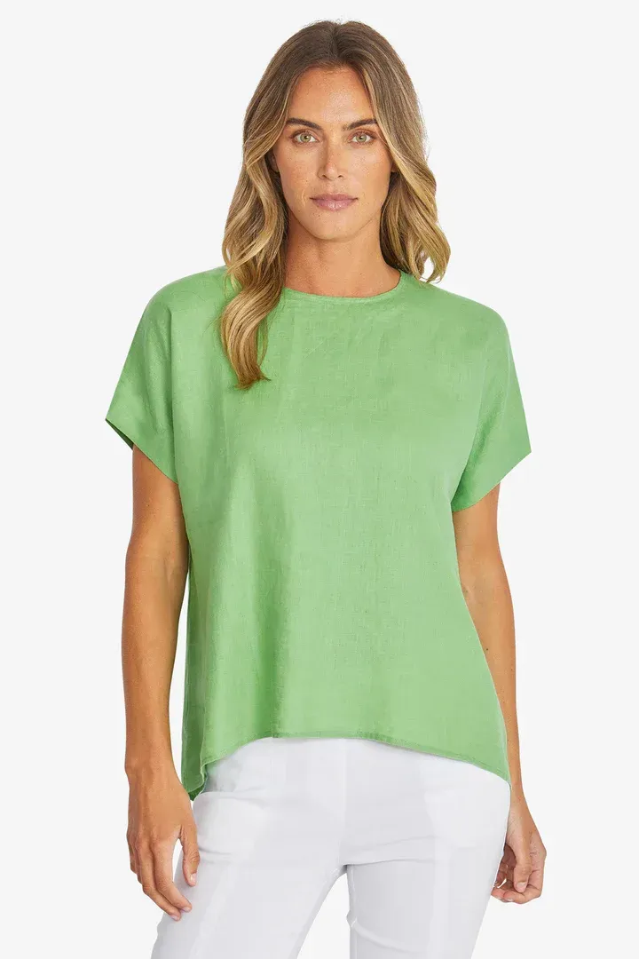 PING PONG  Clover Misty Linen Top P595341