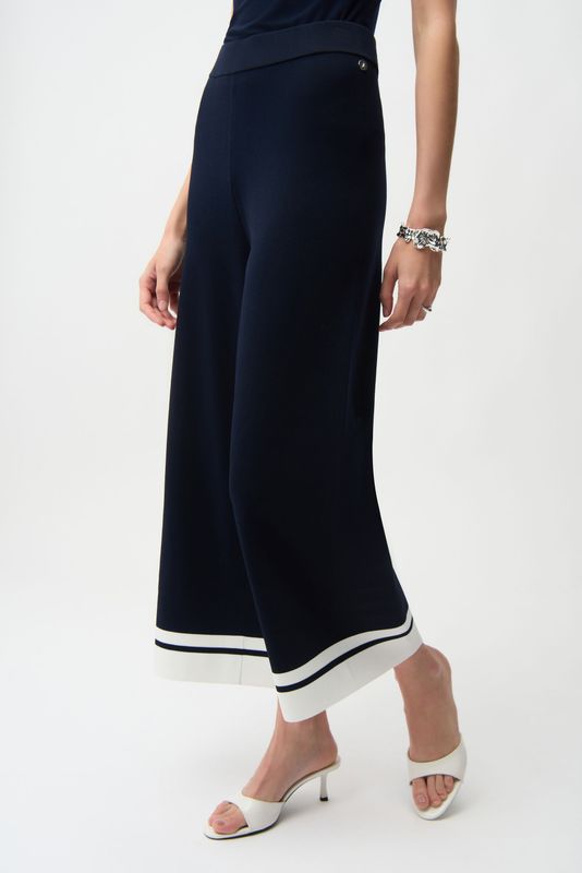 Joseph Ribkoff Viscose Blend Culotte pants With Stripe Detail 261942 Joseph Ribkoff Viscose Blend Culotte pants With Stripe Detail 261942