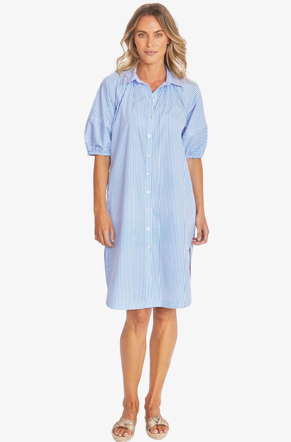 Pingpong White/Sky Stripe Dress P595556