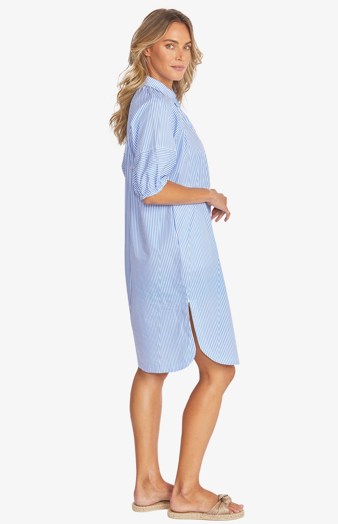 Pingpong White/Sky Stripe Dress P595556