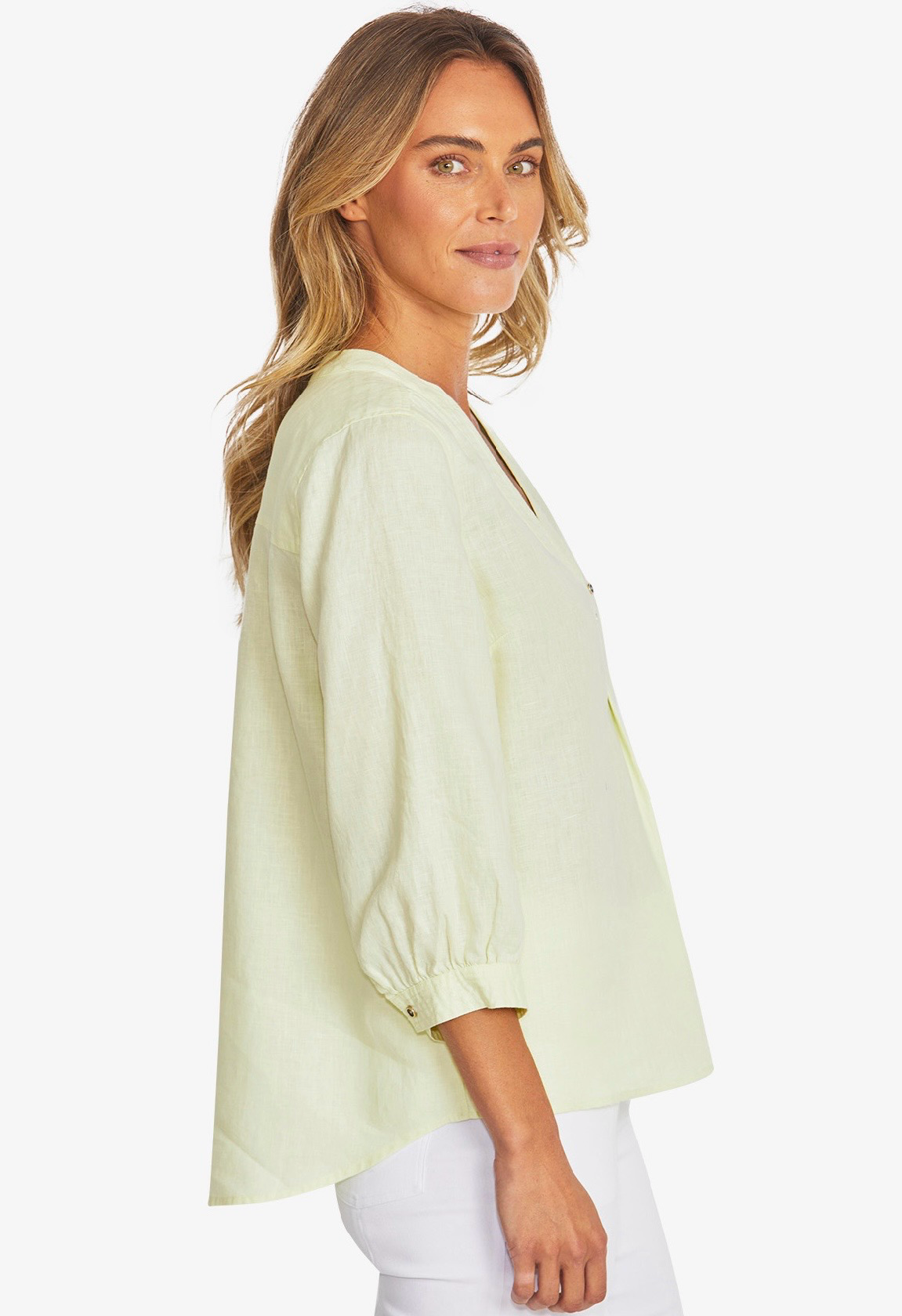 Pingpong Naomi Linen Top P595339 Limeade