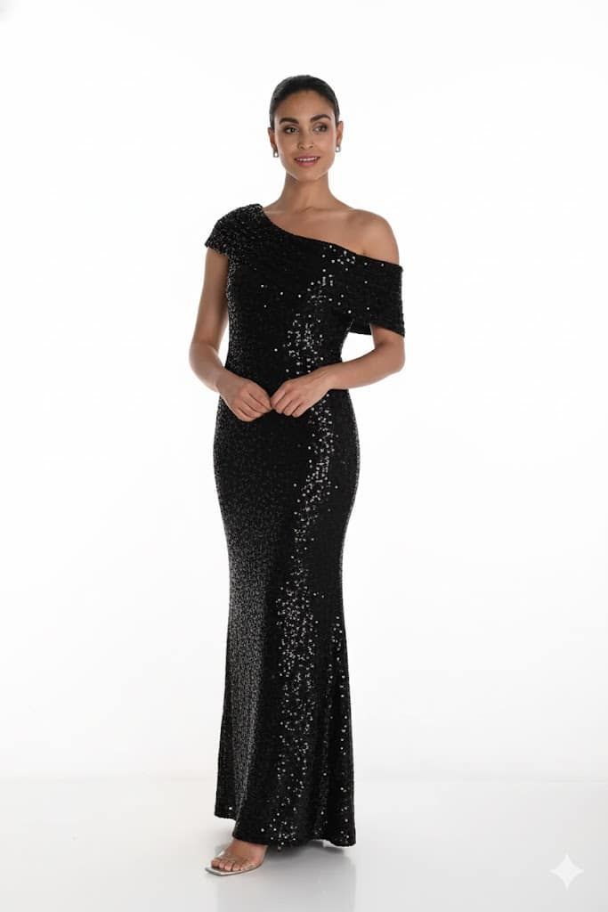 Frank Lyman Sequin Evening Dress 268270 Black