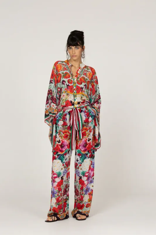 Iona Tussie Mussie  Larch Silk Trousers