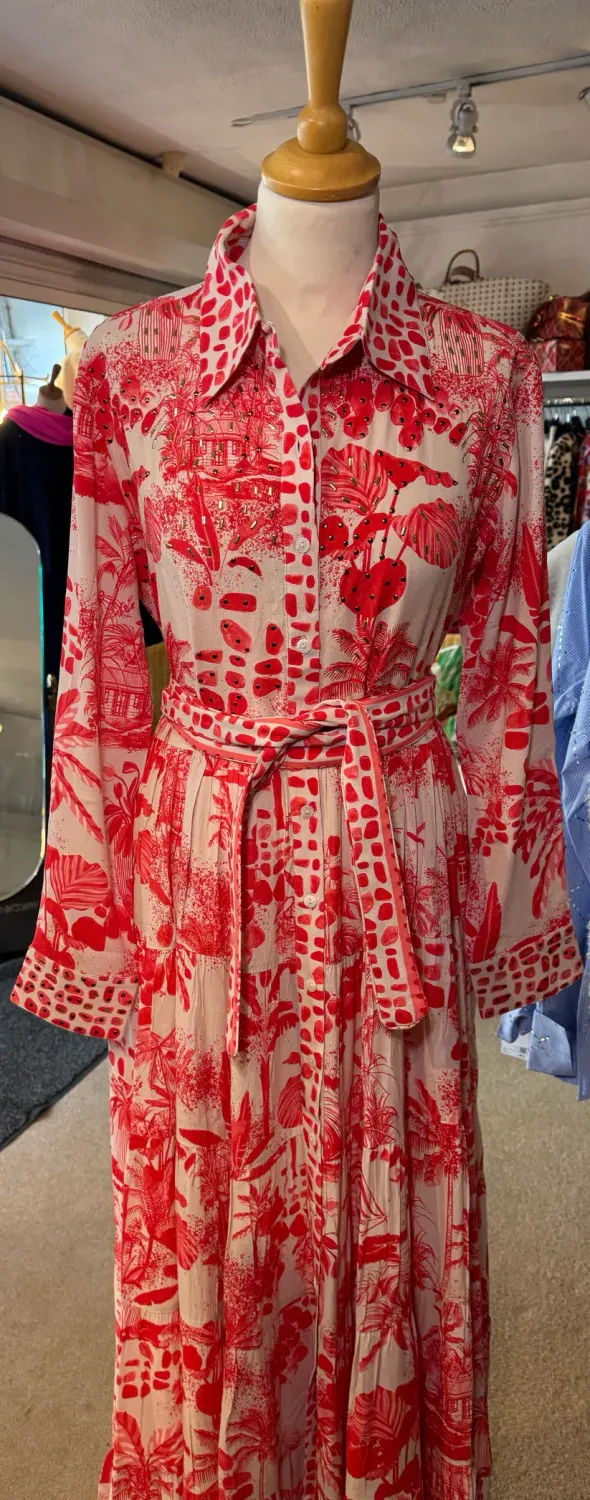 Iona Perorian Dress Vermelho Red