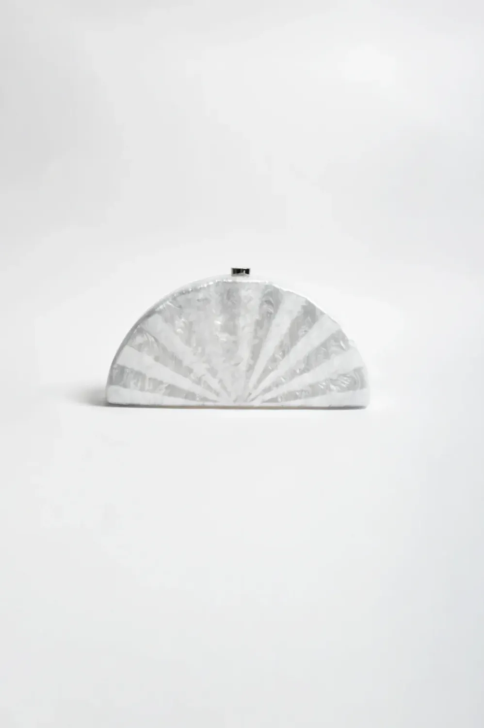 Adorne Pia Fan Shell Resin Clutch