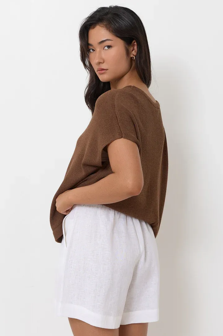 Adorne Billy Linen Short