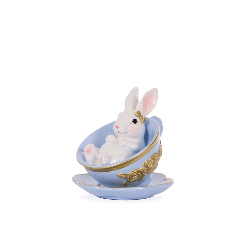 Holly and Ivy BLUE MRS RABBIT TEACUP FEX015