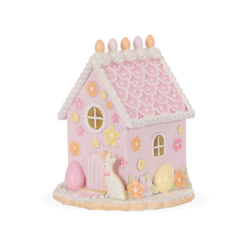 Holly and Ivy LED PASTEL PIPED EASTER COTTAGE FSA082