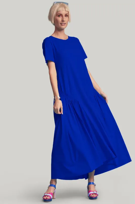 Paula Ryan Arched Front Dress Greek Blue 8683