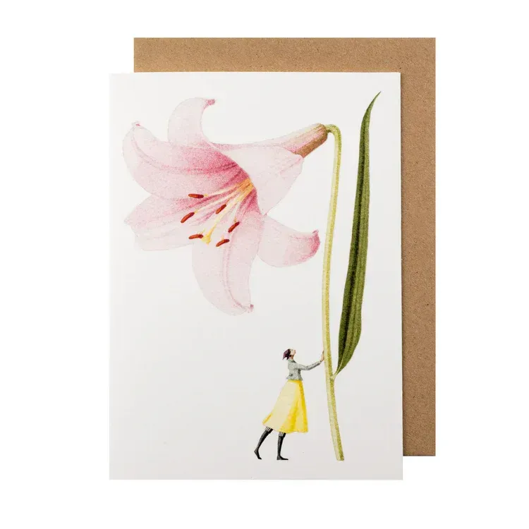 Laura Stoddart Pink Lily Card