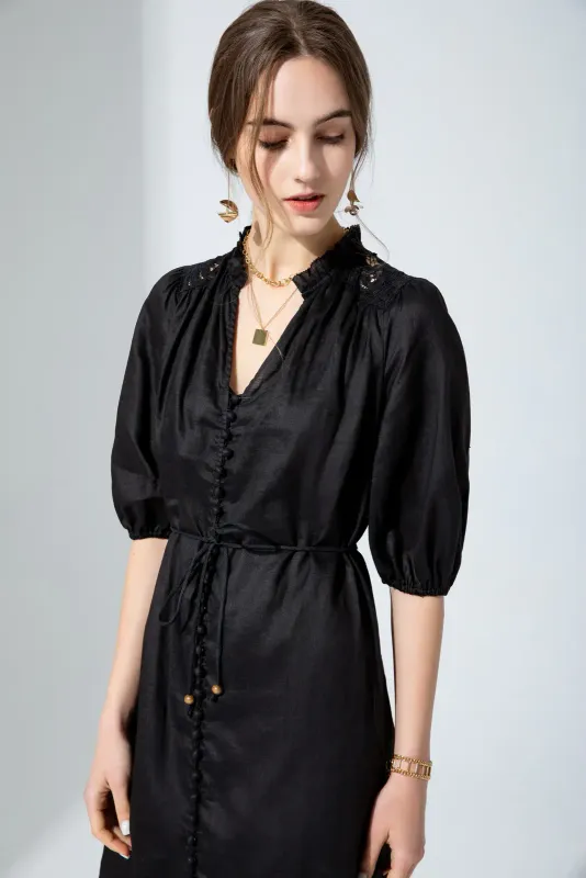 G.D.S. Edda Linen Lace Dress 2805061