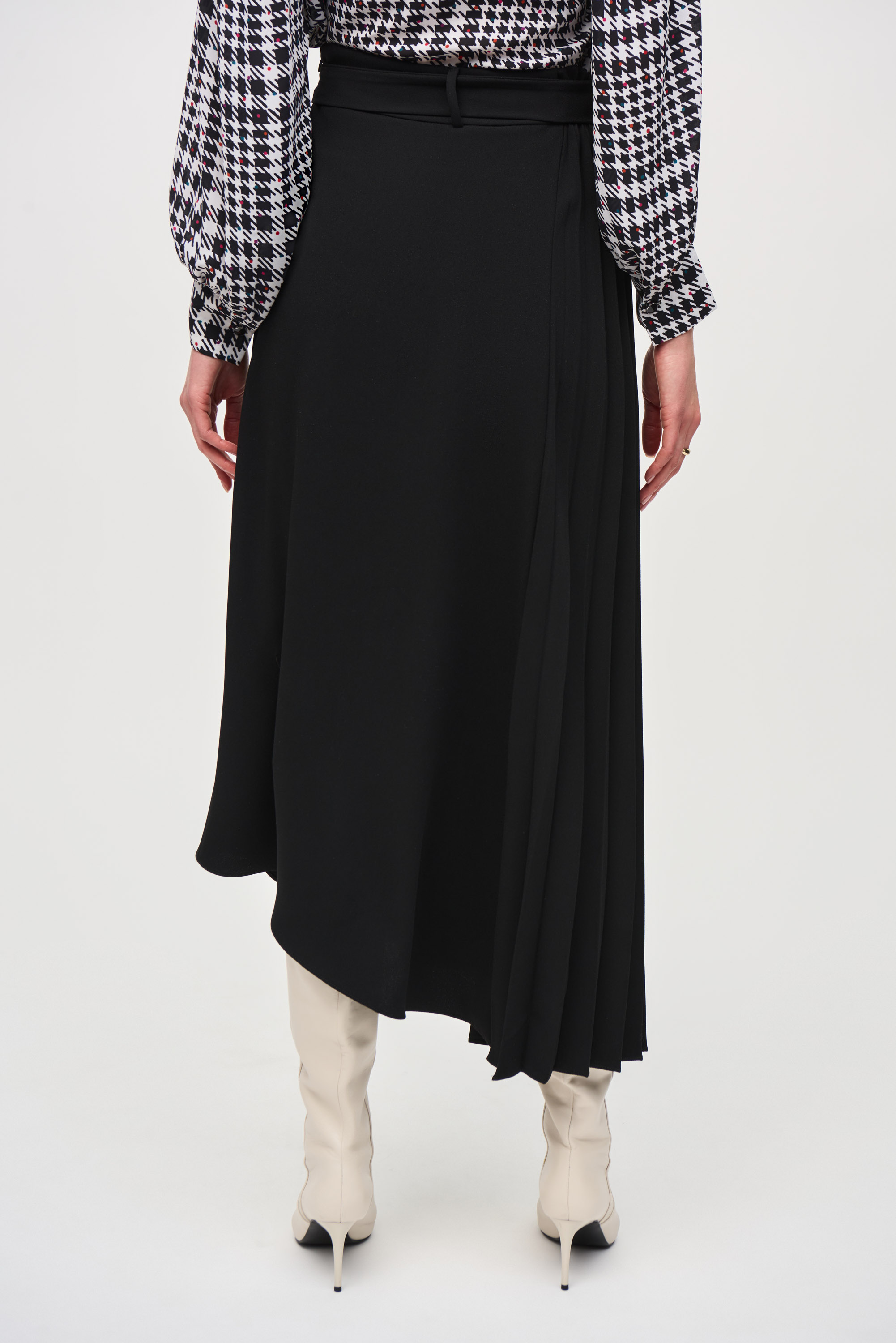 Joseph Ribkoff Woven Crepe Asymmetrical Skirt 243117