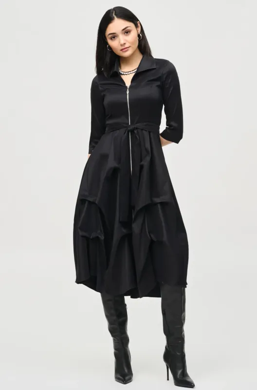 Joseph Ribkoff black taffeta dress 243200