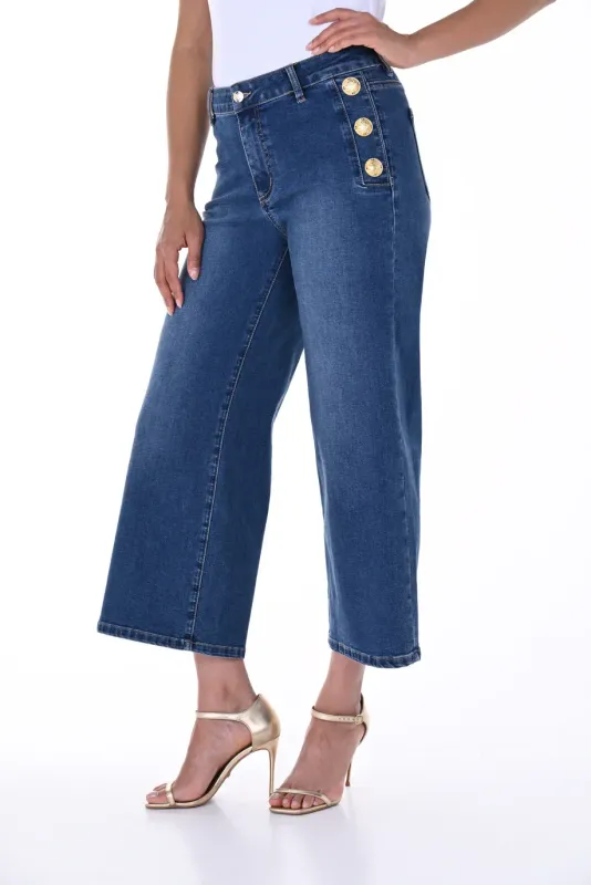 Frank Lyman Wide Leg Woven Jean 246242U
