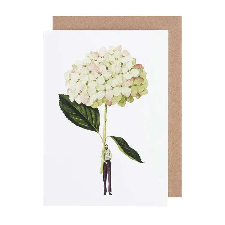 Laura Stoddart Green Hydrangea Card