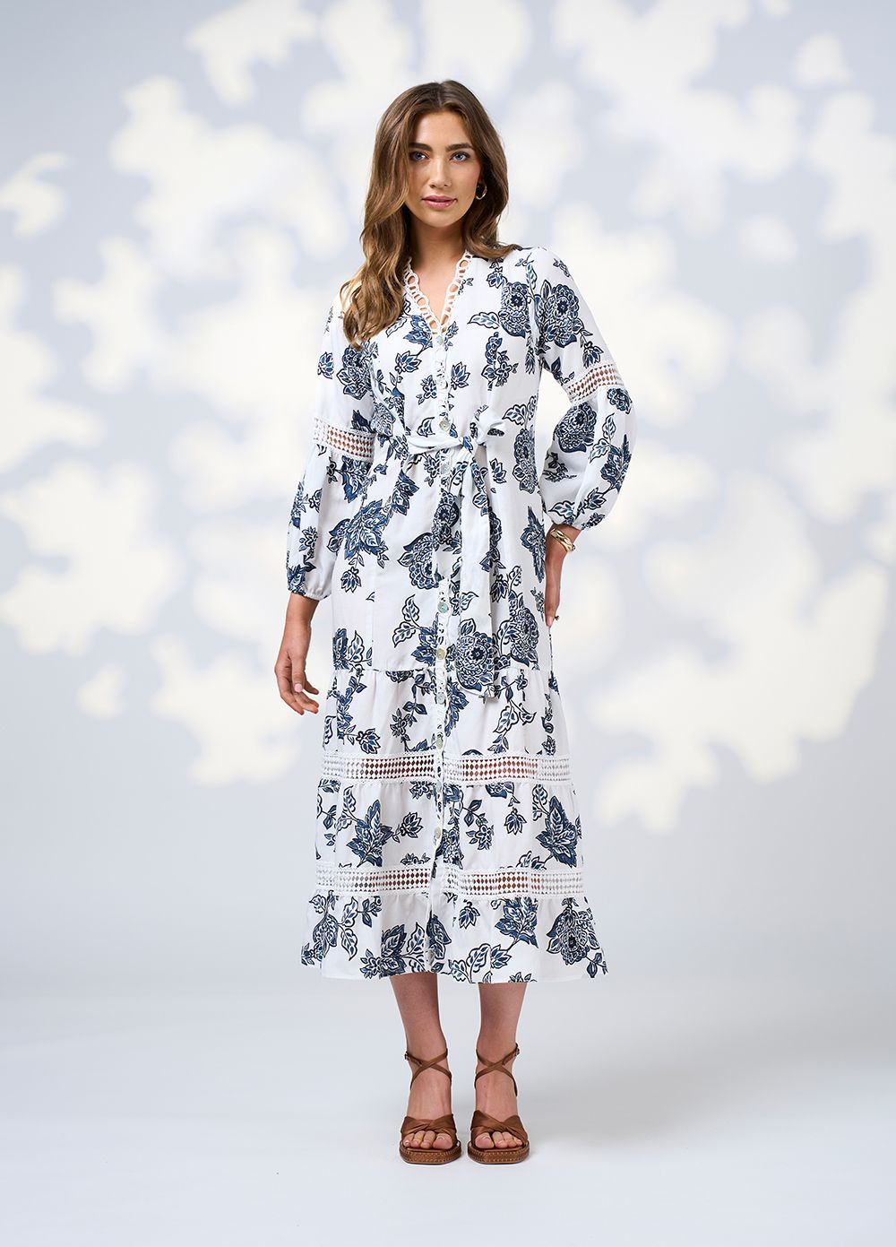 Loobie's Story Indie Midi Dress Silk White LS3016
