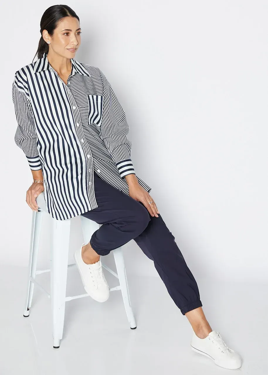 PHILOSOPHY Port Shirt Navy Stripe