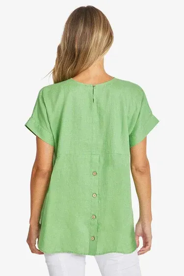 Ping Pong Misty Linen Top Clover