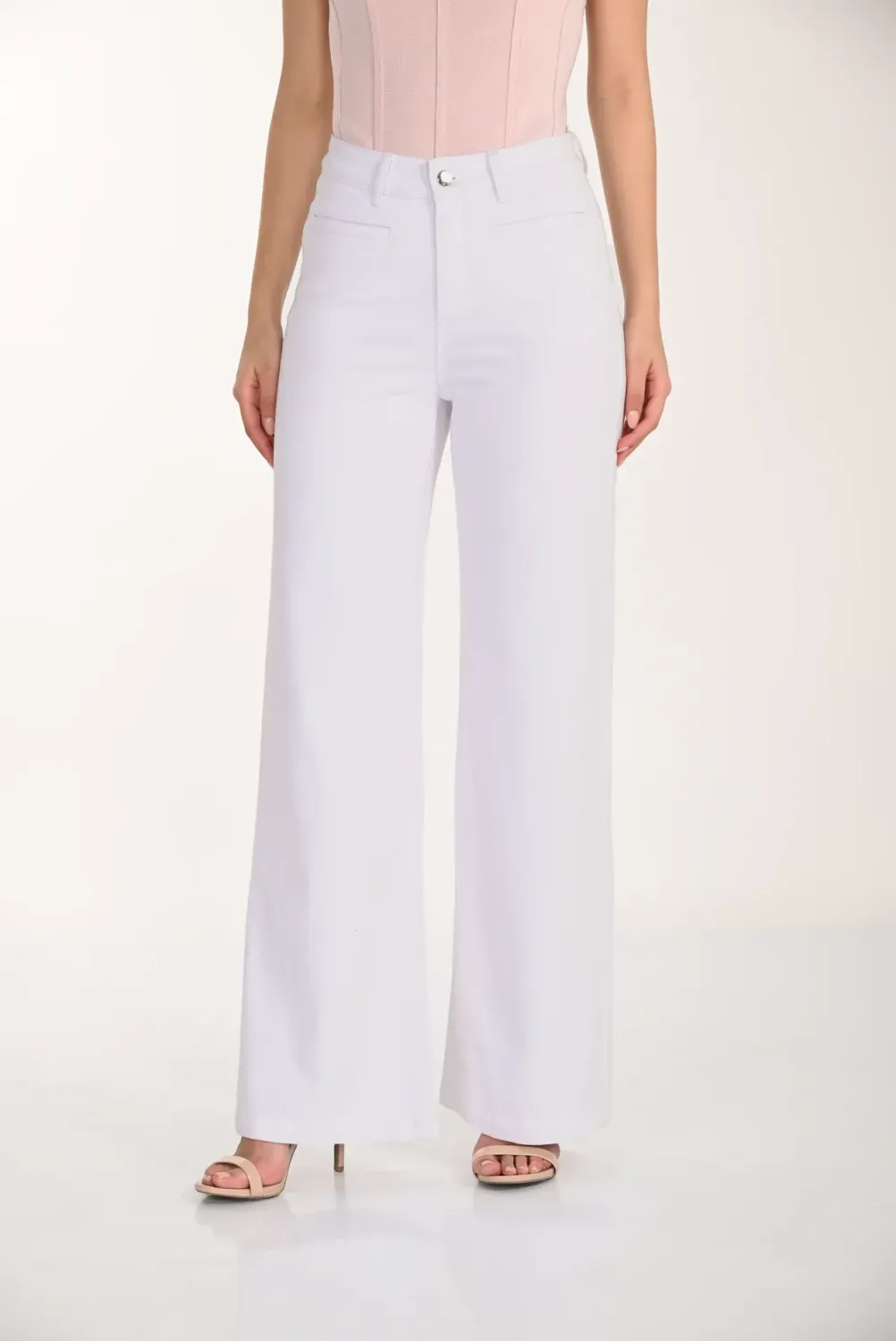 Frank Lyman Woven Denim Pant Off White 266597