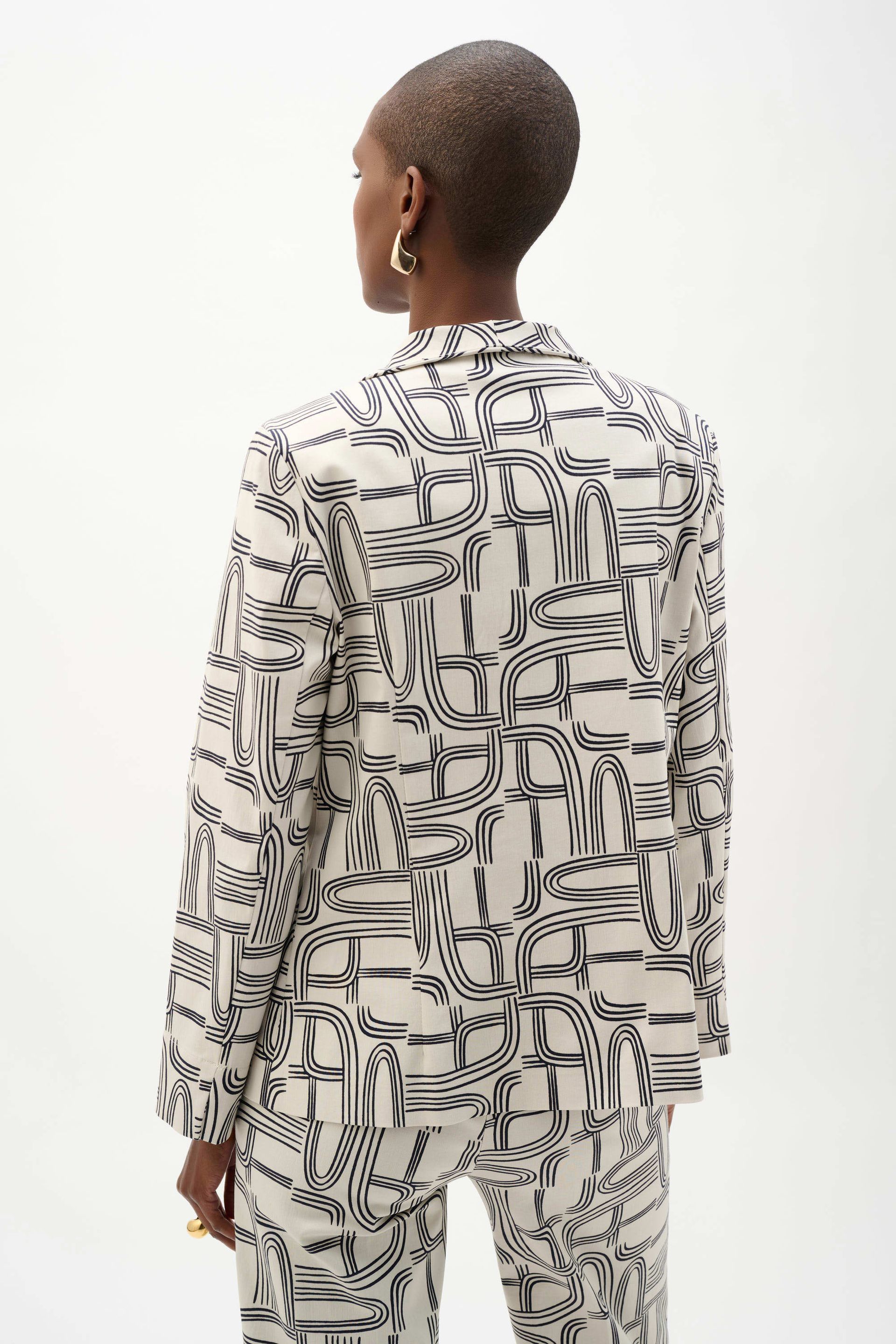 Joseph Ribkoff Millennium Geometric Print Straight-Cut Jacket 262047