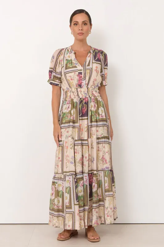Adorne Violette Austria Print Maxi