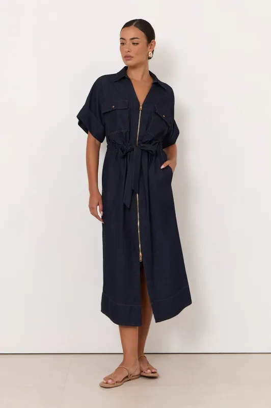 Adorne Theodore Lightweight Denim Midi Dress