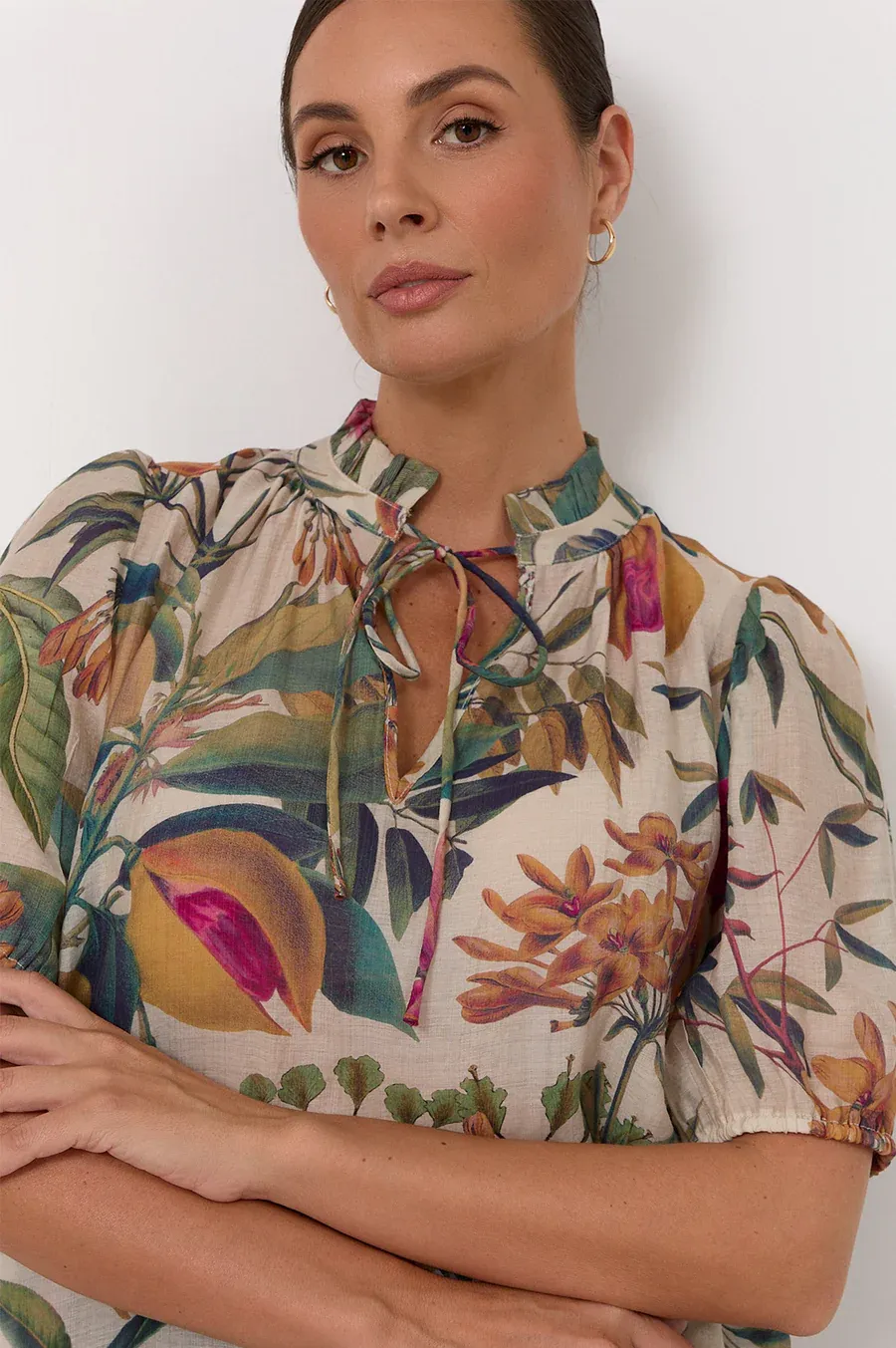 Adorne Sandra Seville Print Top