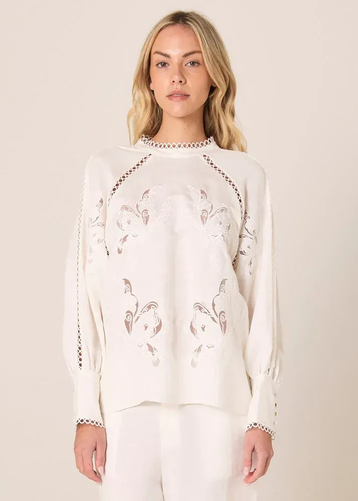 Fate & Becker Aven Embroidered Blouse