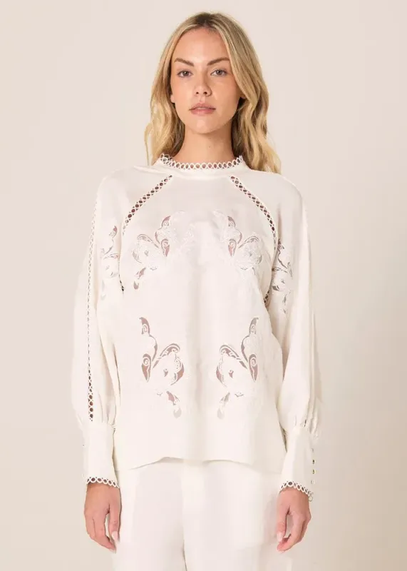 Fate & Becker Aven Embroidered Blouse